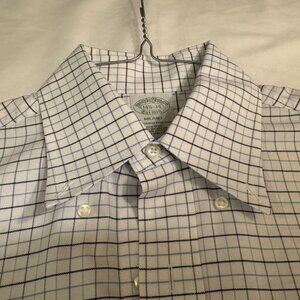 Brooks Brothers Milano men's non-iron button-down collar dress shirt 14H-34